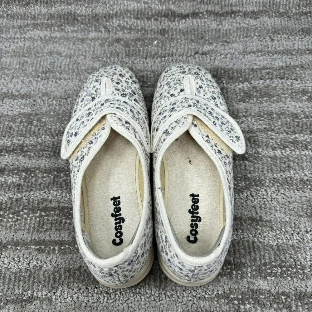 Cosyfeet  Women’s Slippers For Swollen Feet Size 7 US 5 UK Flower Pattern
